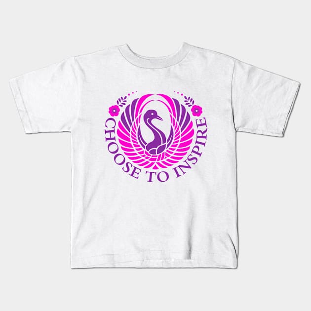 Choose to Inspire pink theme Kids T-Shirt by Mayathebeezzz
